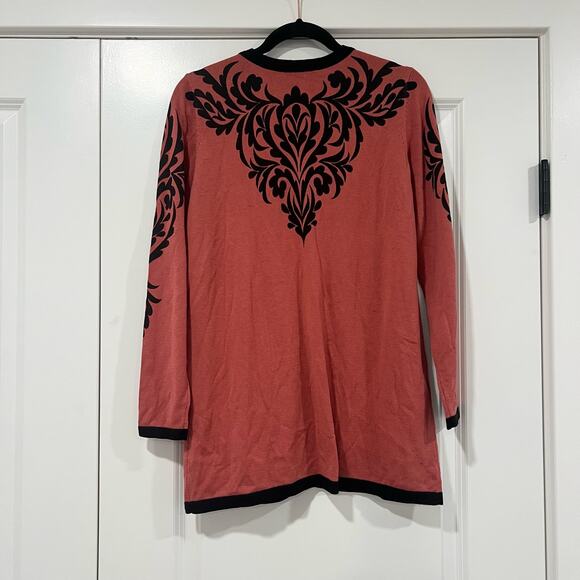 Bob Macke Wearable Art Women's Pink Cardigan with‎ Black Detail Size Small - Picture 6 of 10